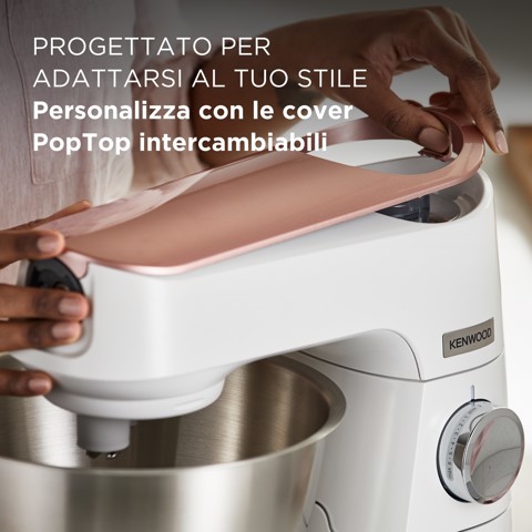 Kenwood Titanium Chef Baker XL Lite - Impastatrice planetaria, 3 ganci e fruste,1200W, 7L, Bianco (KVL65.001WH)
