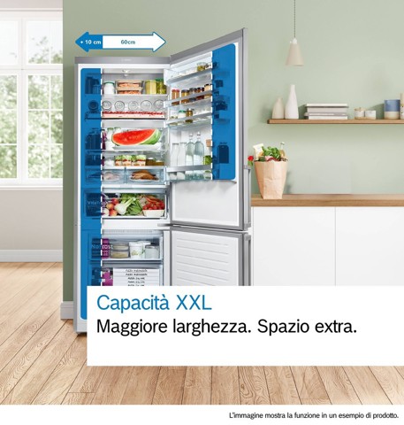 KGN492LCF Serie 4 Frigorifero Combinato da libera installazione 203 x 70 cm Metal look Classe C