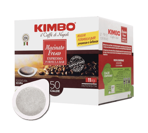 Kimbo 014403 Cialde caffè Macinato fresco Tostatura scura 50 pz
