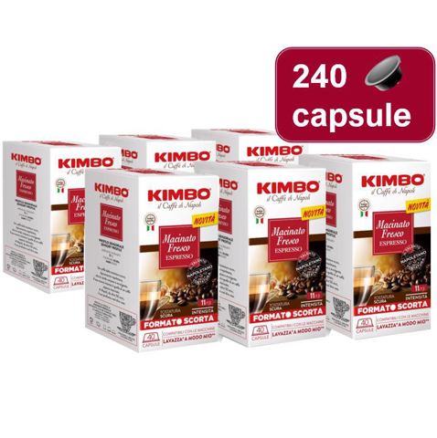 Kimbo Capsule caffè per Lavazza a modo mio Macinato Fresco 240 pz