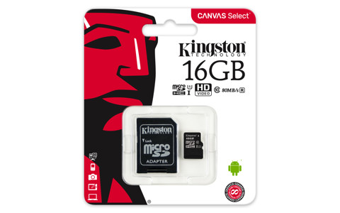 Kingston Technology Canvas Select memoria flash 16 GB MicroSDHC UHS-I Classe 10