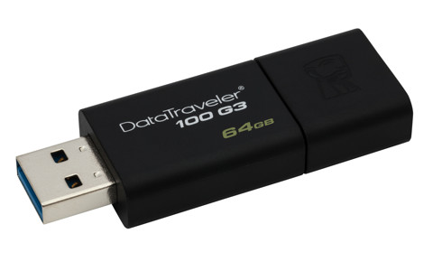 Kingston Technology DataTraveler 100 G3 unità flash USB 64 GB USB tipo A 3.2 Gen 1 (3.1 Gen 1) Nero
