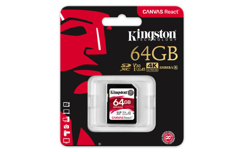 Kingston Technology SD Canvas React memoria flash 64 GB SDXC UHS-I Classe 10