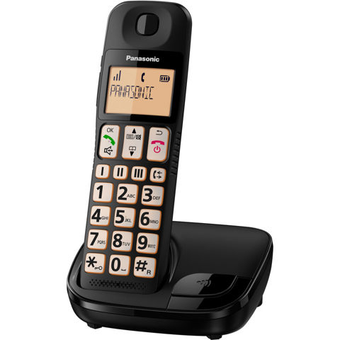 Panasonic KX-TGE110 Telefono DECT Identificatore di chiamata Nero