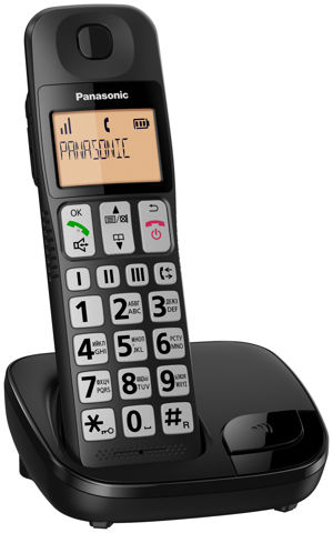 Panasonic KX-TGE110 Telefono DECT Identificatore di chiamata Nero