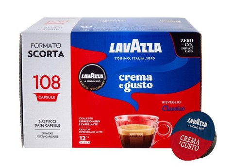 Lavazza A Modo Mio capsule caffè Crema e Gusto, 108 Capsule