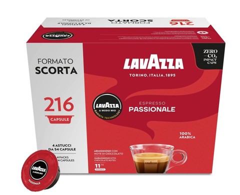 Lavazza A Modo Mio capsule caffè Espresso Passionale 216 pz