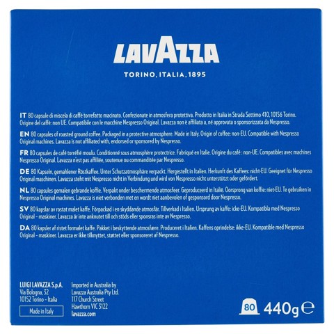 Lavazza Capsule Compatibili Nespresso Crema e Gusto Forte, 80 Capsule