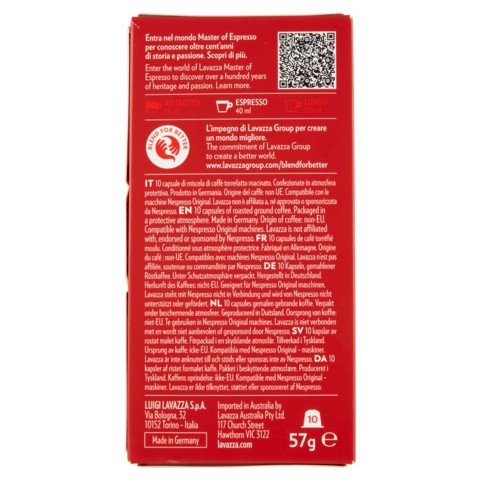 Lavazza Capsule caffè Compatibili Nespresso Qualità Rossa, 10 pz