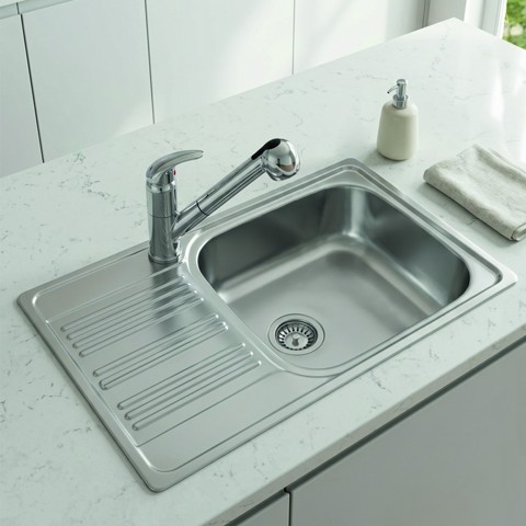 LAVELLO CITY 86 cm, 1 vasca - Acciaio Inox