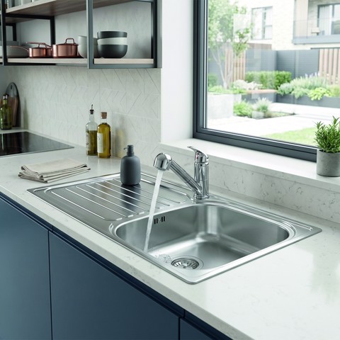 LAVELLO EURO 86 cm, 1 vasca - Acciaio Inox