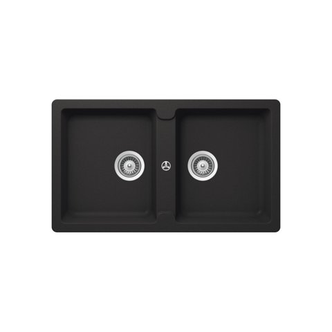 LAVELLO_86X50 2 vasche antracite