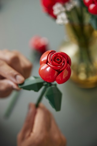 LEGO Botanicals 10328 Bouquet di Rose, Set Fiori Finti per Adulti, Idea Regalo per Donna o Uomo dalla Collezione Botanica