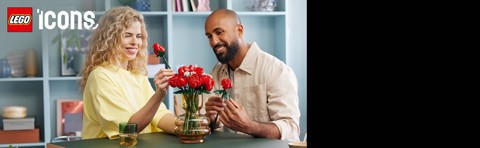 LEGO Botanicals 10328 Bouquet di Rose, Set Fiori Finti per Adulti, Idea Regalo per Donna o Uomo dalla Collezione Botanica