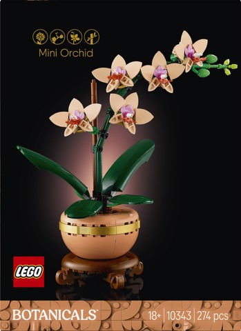 LEGO Botanicals 10343 Mini-Orchidea, Fiori Finti da Costruire, Botanical Collection per Adulti, Idea Regalo per Donna o Uomo