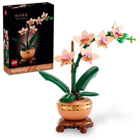LEGO Botanicals 10343 Mini-Orchidea, Fiori Finti da Costruire, Botanical Collection per Adulti, Idea Regalo per Donna o Uomo