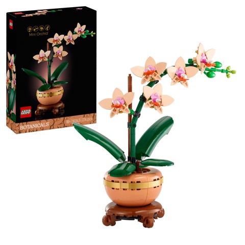 LEGO Botanicals 10343 Mini-Orchidea, Fiori Finti da Costruire, Botanical Collection per Adulti, Idea Regalo per Donna o Uomo