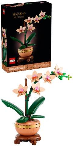 LEGO Botanicals 10343 Mini-Orchidea, Fiori Finti da Costruire, Botanical Collection per Adulti, Idea Regalo per Donna o Uomo
