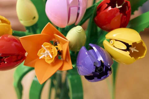 LEGO Botanicals 11501 Bouquet di Tulipani, 14 Fiori Finti da Costruire per Adulti in 5 Colori, Regalo Fai da Te per Donne