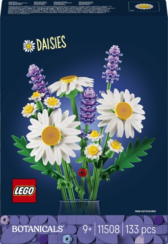 LEGO Botanicals 11508 Margherite, Bouquet di Fiori Artificiali con Margherite Finte, Lavanda, Regalo di Compleanno Bambine 9+