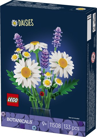 LEGO Botanicals 11508 Margherite, Bouquet di Fiori Artificiali con Margherite Finte, Lavanda, Regalo di Compleanno Bambine 9+