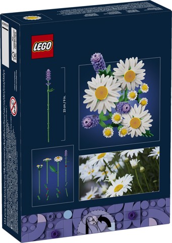LEGO Botanicals 11508 Margherite, Bouquet di Fiori Artificiali con Margherite Finte, Lavanda, Regalo di Compleanno Bambine 9+