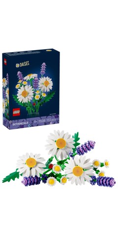 LEGO Botanicals 11508 Margherite, Bouquet di Fiori Artificiali con Margherite Finte, Lavanda, Regalo di Compleanno Bambine 9+