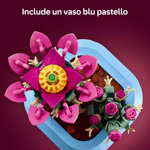 LEGO Botanicals 11509 Cactus in Fiore, Pianta Artificiale in Vaso con 2 Cactus e Fiori Finti