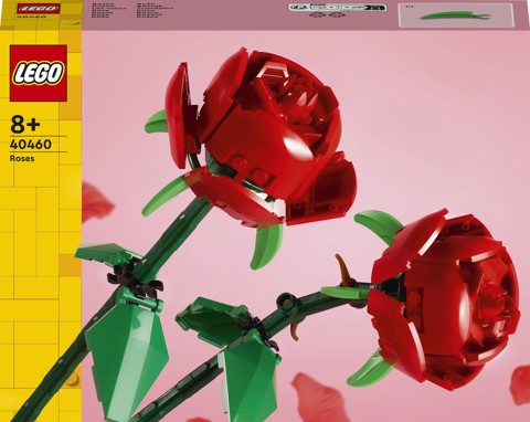 LEGO Botanicals 40460 Rose, Fiori Finti Compatibile con Bouquet di Fiori Artificiali, Regalo Donna, Uomo, Bambine e Bambini 8+