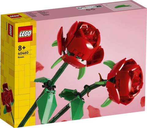 LEGO Botanicals 40460 Rose, Fiori Finti Compatibile con Bouquet di Fiori Artificiali, Regalo Donna, Uomo, Bambine e Bambini 8+