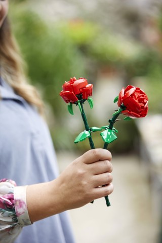 LEGO Botanicals 40460 Rose, Fiori Finti Compatibile con Bouquet di Fiori Artificiali, Regalo Donna, Uomo, Bambine e Bambini 8+