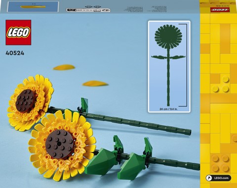 LEGO Botanicals 40524 Girasoli, Fiori Finti per Bambini 8+ Compatibile con Bouquet Fiori Artificiali, Regalo Ragazza o Ragazzo