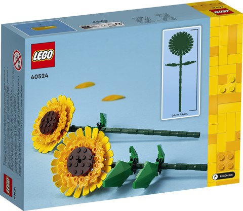 LEGO Botanicals 40524 Girasoli, Fiori Finti per Bambini 8+ Compatibile con Bouquet Fiori Artificiali, Regalo Ragazza o Ragazzo