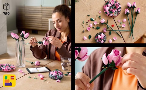 LEGO Botanicals Bouquet di rose rosa