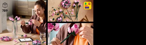 LEGO Botanicals Bouquet di rose rosa
