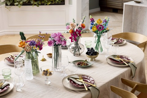 LEGO Botanicals Bouquet di rose rosa