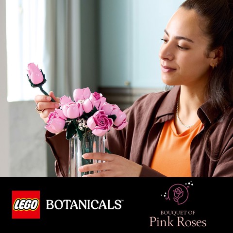 LEGO Botanicals Bouquet di rose rosa
