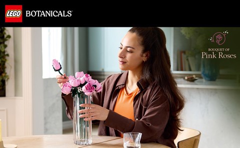 LEGO Botanicals Bouquet di rose rosa