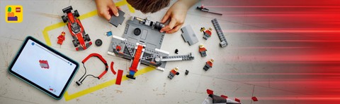 LEGO City 60443 Pit Stop e Meccanici con Monoposto Ferrari F1