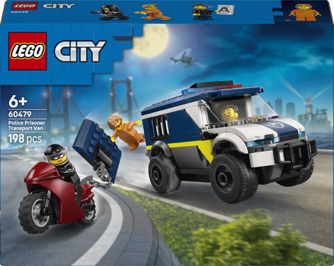 LEGO City 60479 Cellulare della Polizia Giocattolo, con Camion e Moto