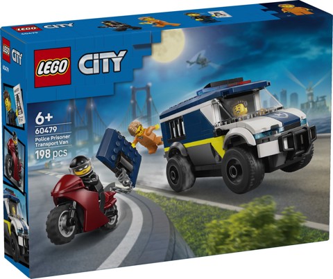 LEGO City 60479 Cellulare della Polizia Giocattolo, con Camion e Moto