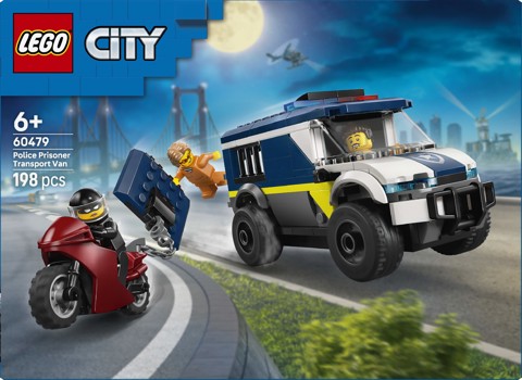 LEGO City 60479 Cellulare della Polizia Giocattolo, con Camion e Moto
