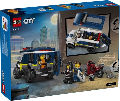 LEGO City 60479 Cellulare della Polizia Giocattolo, con Camion e Moto