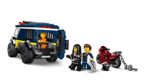 LEGO City 60479 Cellulare della Polizia Giocattolo, con Camion e Moto