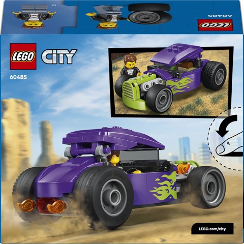 LEGO City 60485 Bolide, Macchina Giocattolo con Minifigure, Set per lo Sviluppo della Motricità Fine, Regalo per Bambini 5+