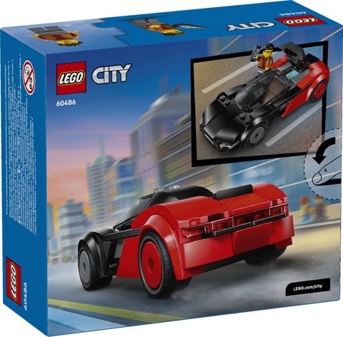 LEGO City 60486 Supercar EV, Macchina Giocattolo con Minifigure