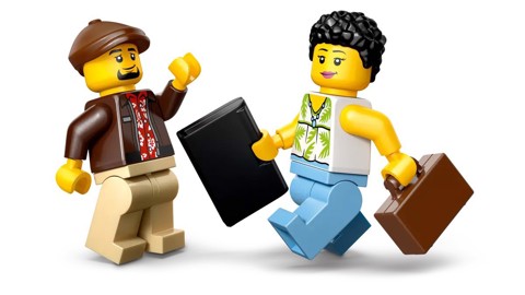 LEGO City 60487 Taxi Giallo, Macchina Giocattolo con 2 Minifigure e Tetto Rimovibile