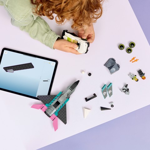 LEGO City 60489 Jet Contro Auto Sportiva Giocattolo, Aereo, Macchina e 2 Minifigure di Piloti, Idea Regalo per Bambini 6+