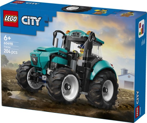 LEGO City 60498 Trattore Giocattolo, Veicolo Agricolo da Costruire con Minifigure del Contadino