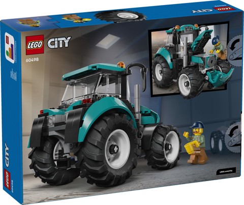 LEGO City 60498 Trattore Giocattolo, Veicolo Agricolo da Costruire con Minifigure del Contadino